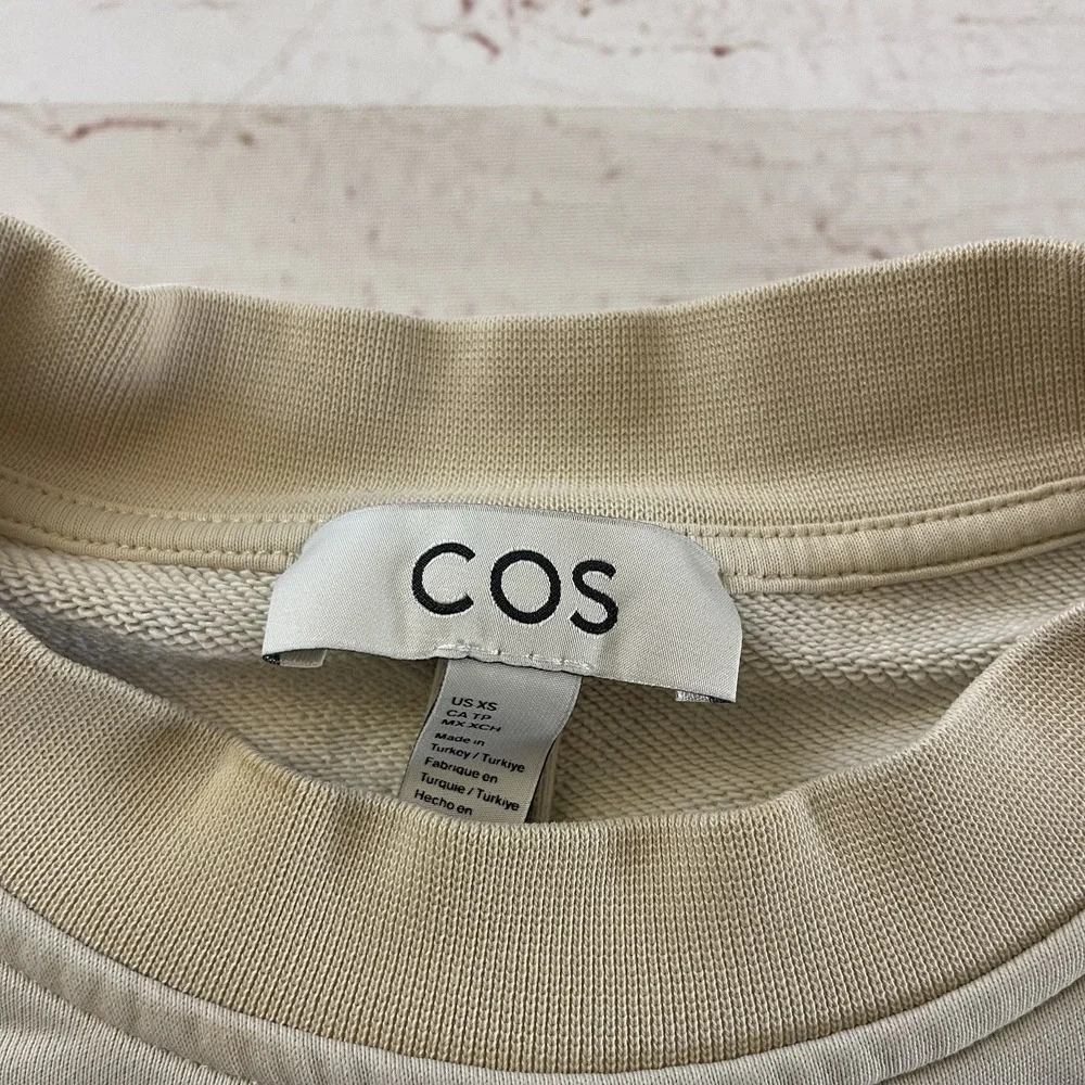 COS Jumper Sweater‎ Womens Beige Sweatshirt Crew Long Sleeve Pullover XS